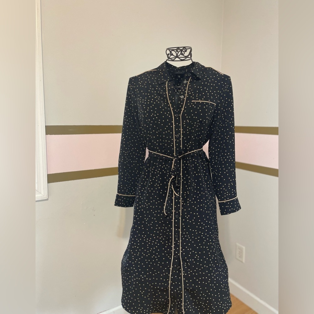 Polka dot shirt dress